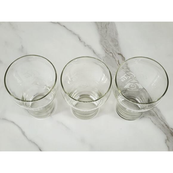 Coca Cola Coke Bell Shaped Clear Tall Glass 12oz 75th Anniversary 1977 x3 Vtg - Picture 10 of 13